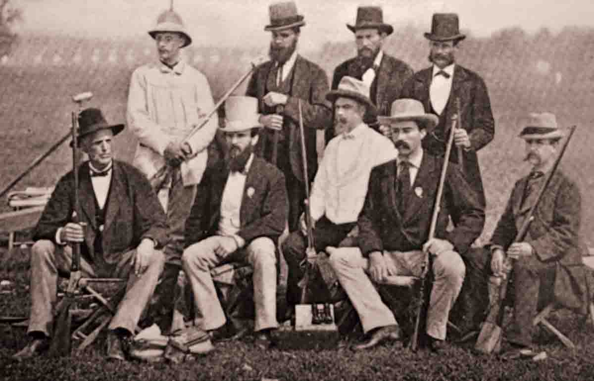 Amateur Rifle Club team members for the 1874 Long Range Championship match.